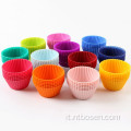 Tazze di muffin da cottura in silicone nessuna bpa riutilizzabile per la cottura di fodere per cupcake